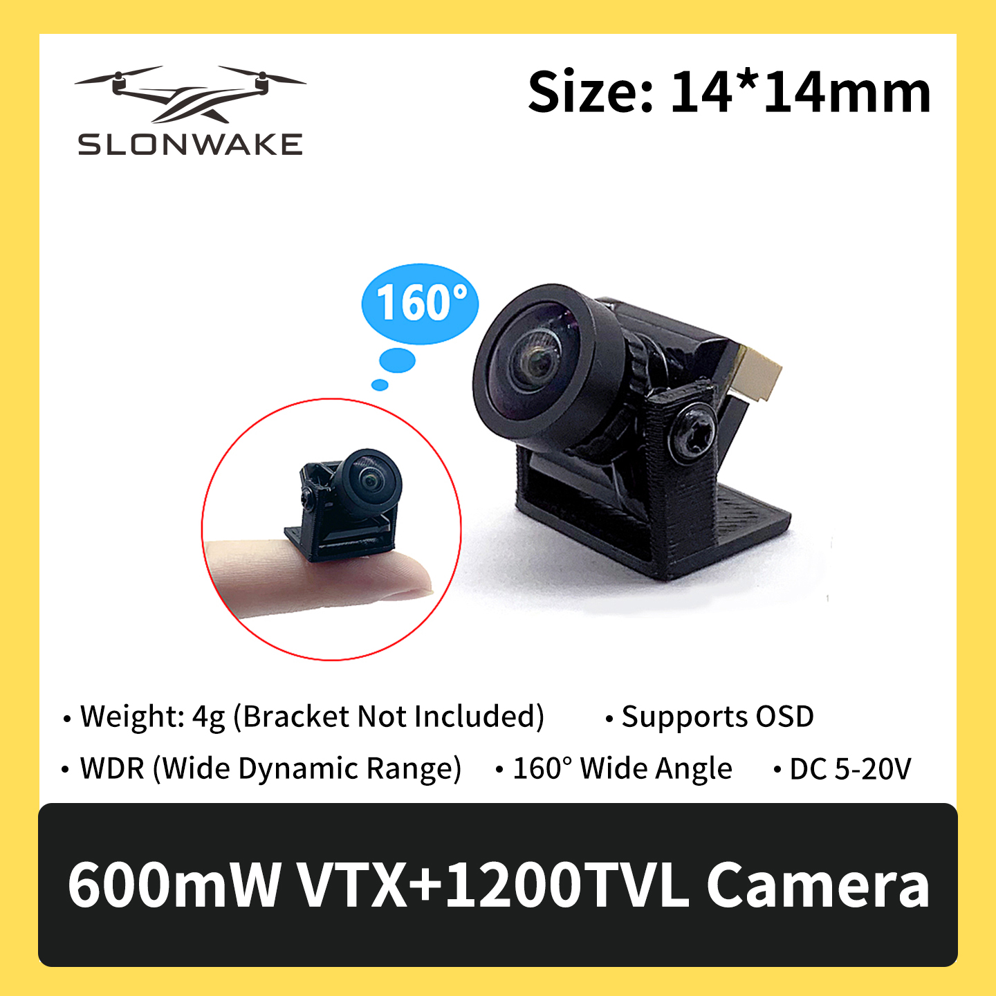 SLONWAKE 5.8G 600mW 7-24V FPV  - Drone Receiver recension och pris