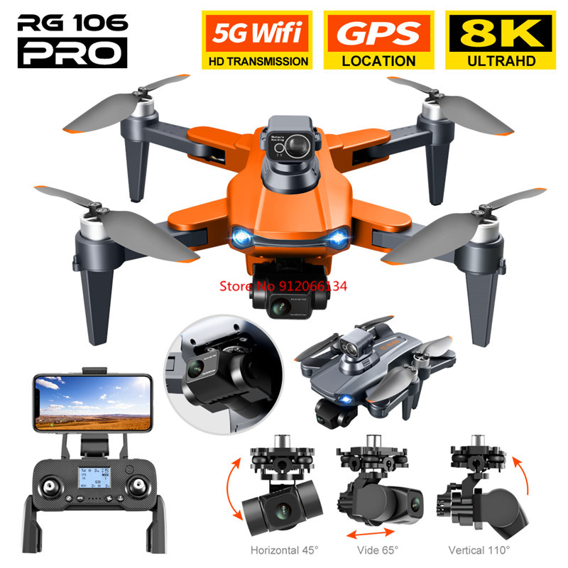 8K ESC Camera GPS Obstacle Avo - Drone Gimbal recension och pris