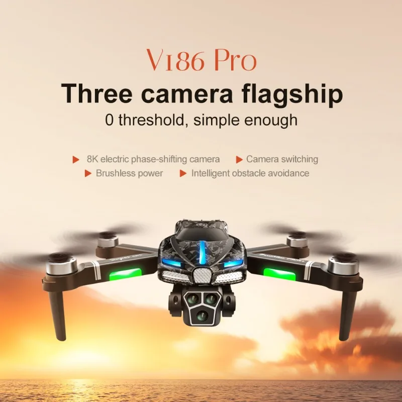 New V186 Pro Drone Professiona - Drone Gimbal recension och pris