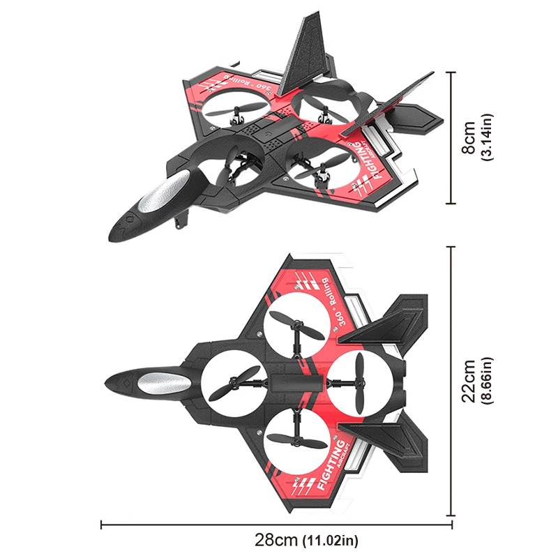 S98 RC Foam Stunt Aircraft Toy - Drone Led Light recension och pris